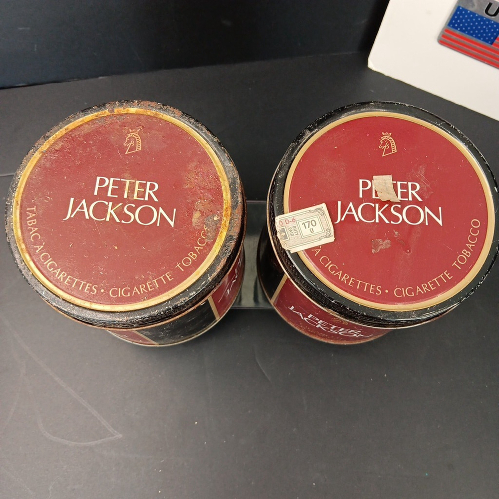 Rare Peter Jackson Tobacco Containers Canada Bilingual Fair Condition 2pcs - Picture 5 of 12